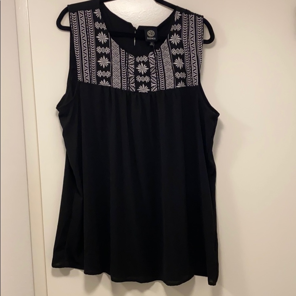 Never worn!  With tags!  Bobeau black tank top